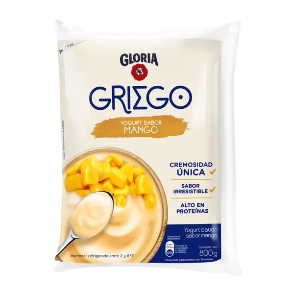 Yogurt Batido Gloria Griego Sabor Mango