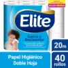 Papel Higiénico ELITE Doble Hoja Paquete 40un