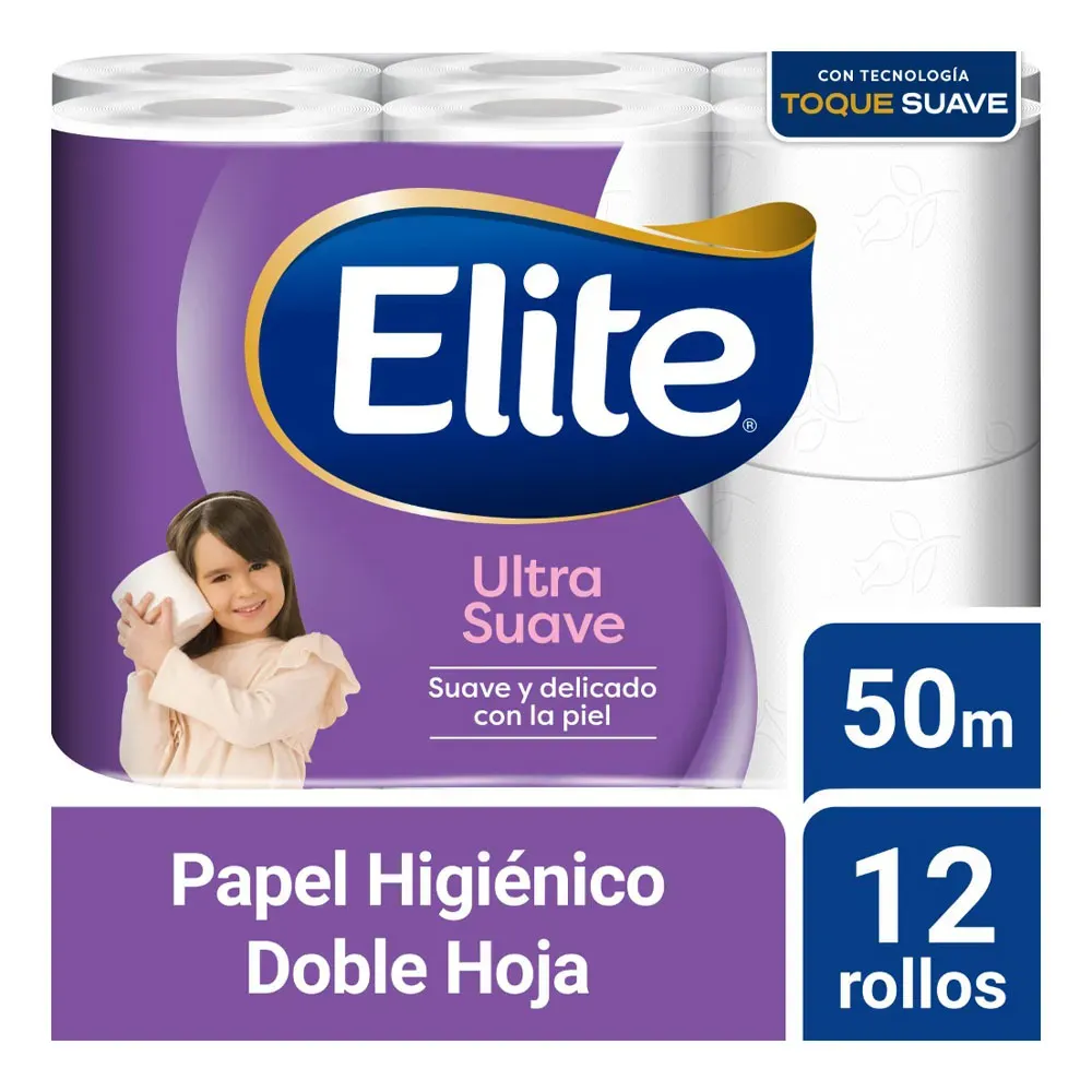 Papel Higiénico Elite Ultra 12 un. 50 m Papel Higiénico Elite Ultra 12 un. 50 m - Imagen 1