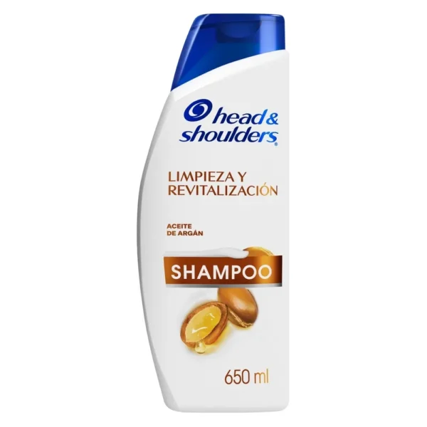 Shampoo Head & Shoulders Limpieza y Revitalización con Aceite de Argán 650ml